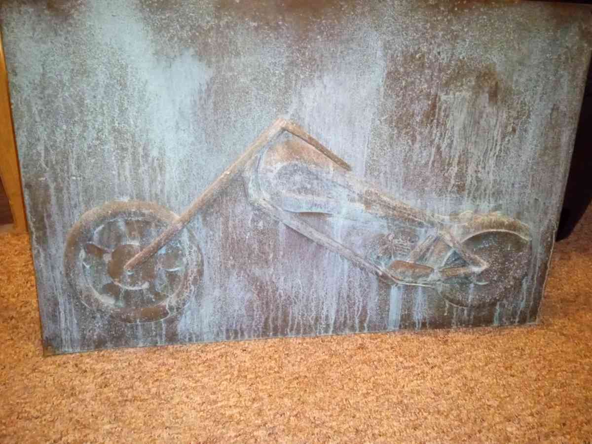 framed copper hand made chopper every piece is hand crafted - Dekalb, Illinois - FleaMarketBay