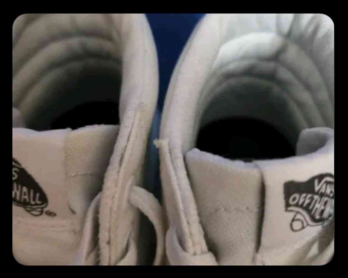 Vans Sk8Hi Sneakers True White Canvas Skateboarding HighTop - Mountain Home, Idaho - FleaMarketBay