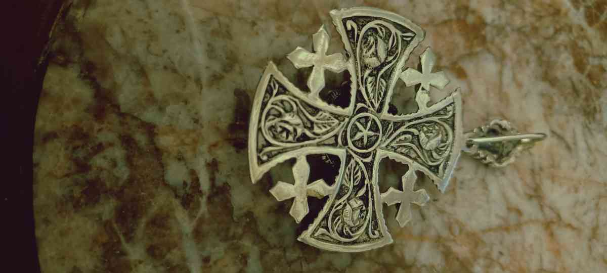 vintage Sterling silver cross - Adams, New York