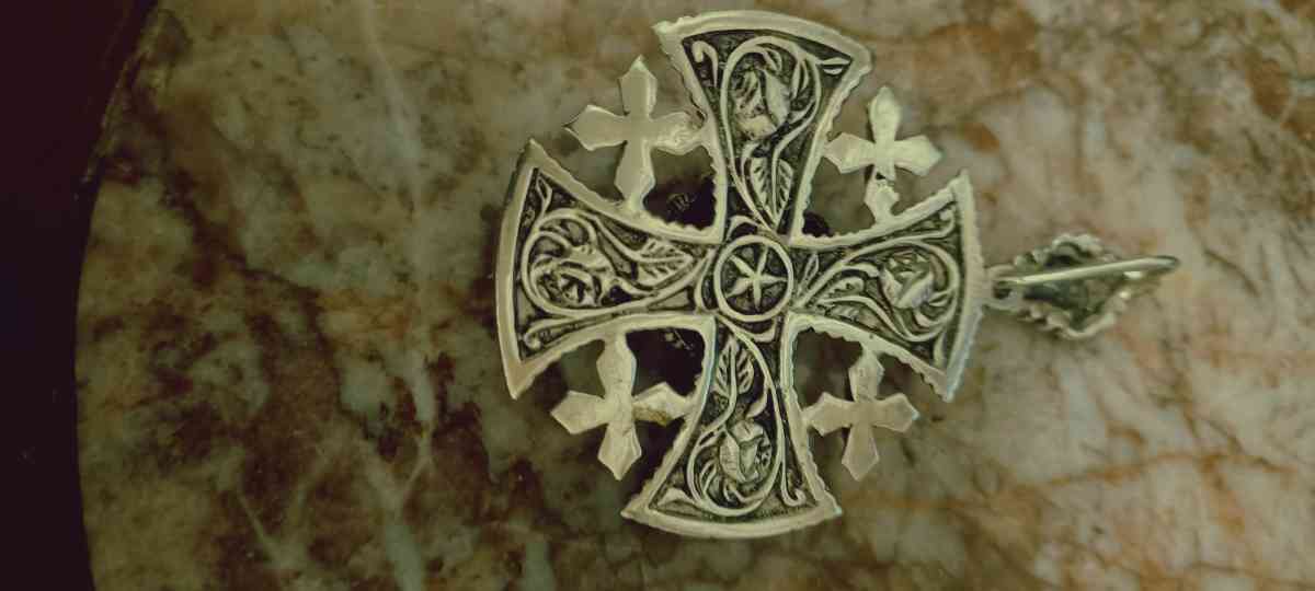 vintage Sterling silver cross - Adams, New York - FleaMarketBay