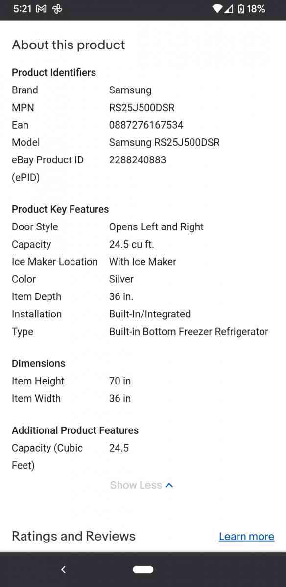 Samsung refrigerator - Augusta, Georgia - FleaMarketBay