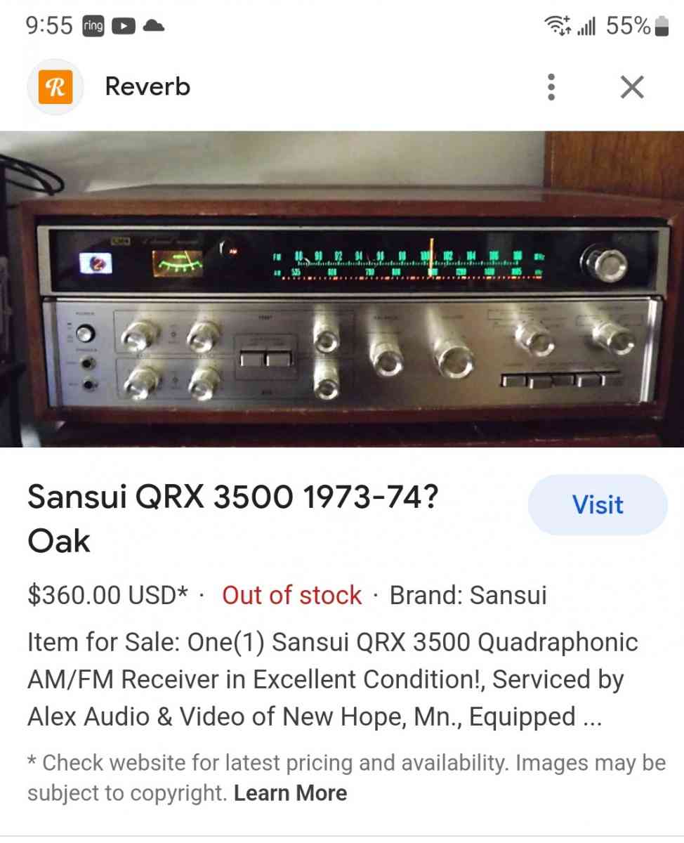 vintage Sansui Stereo Receiver and is in beautiful condition - Agency, Missouri - FleaMarketBay