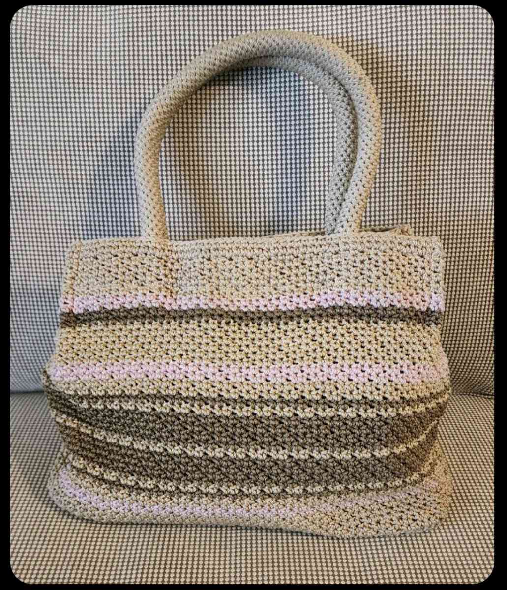 The Sak Beige Pink  Brown Handbag Shoulder Bag Woven