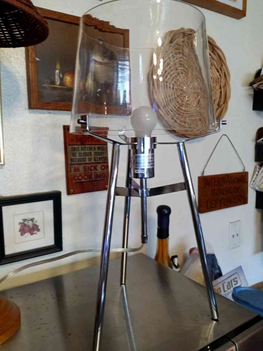New Set Glass  Chrome Table Lamps - Pasadena, Texas - FleaMarketBay