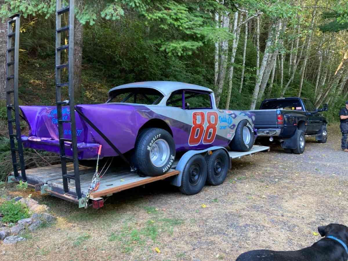 1957 Chevy Belair dirt track car - Reedsport, Oregon