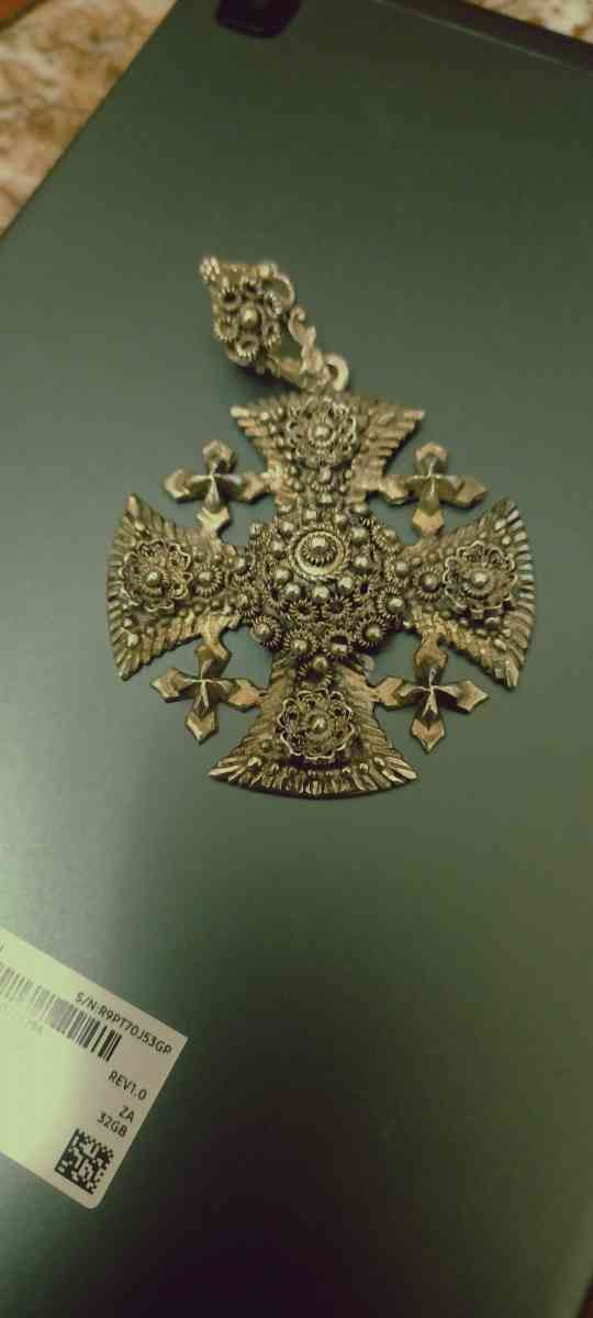 vintage Sterling silver cross - Adams, New York - FleaMarketBay