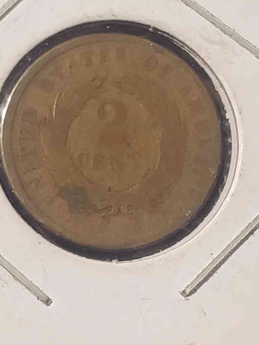 2 cent coin 1866 - Mineral Point, Wisconsin - FleaMarketBay