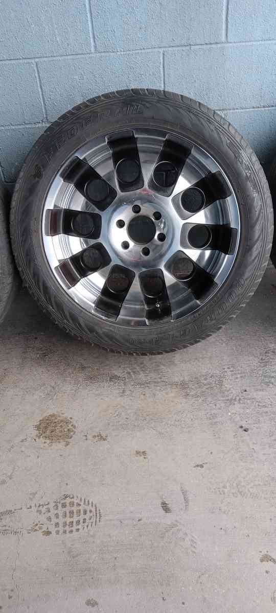 six lug 22 inch chromolly wheels and tires - Tucson, Arizona - FleaMarketBay