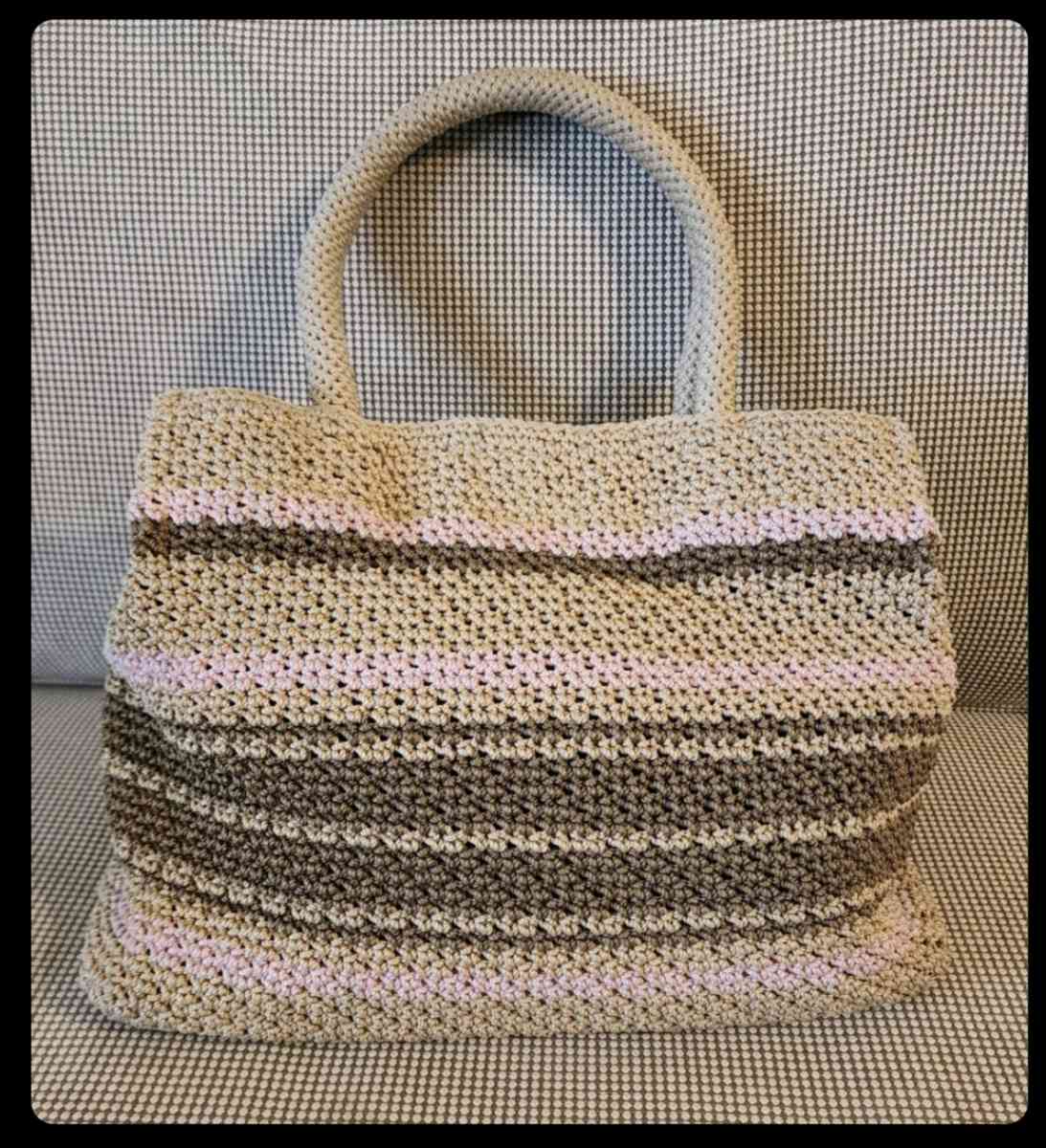 The Sak Beige Pink  Brown Handbag Shoulder Bag Woven - Mountain Home, Idaho - FleaMarketBay