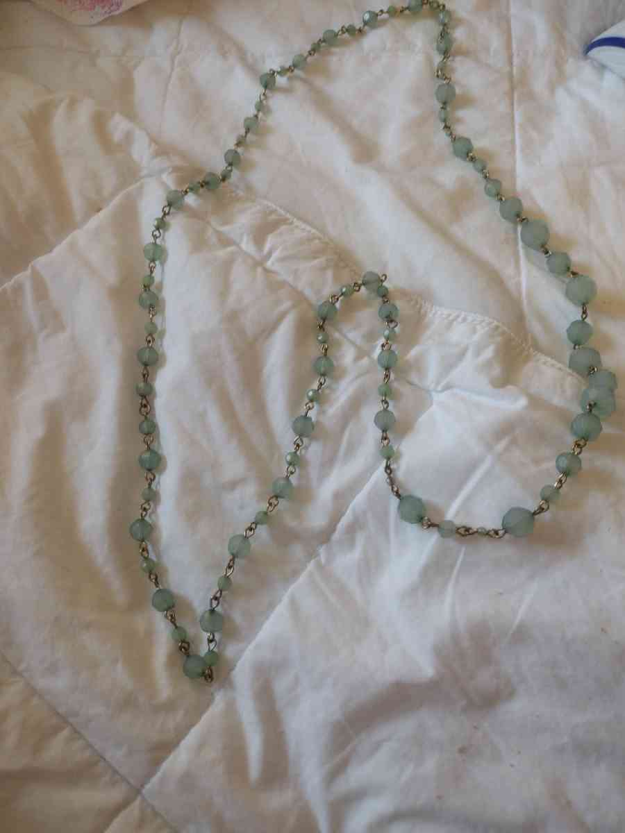 Glass Green Crystal Necklace - Wheat Ridge, Colorado