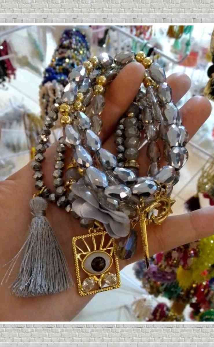 Crystal Beaded Semanario Bracelet set - Penitas, Texas