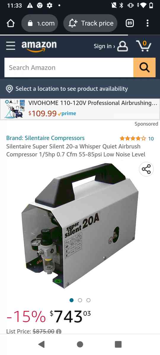 ultra quite airbrush air compressor with extras - Bakersfield, California