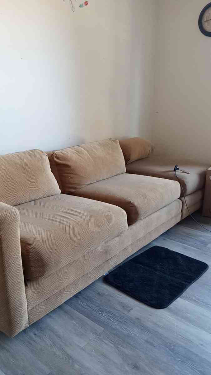 sofa and ottoman also buffet cabinet good condition as well - Dekalb, Illinois - FleaMarketBay