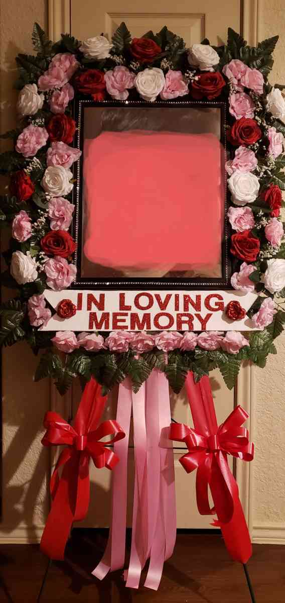 Funeral 5ft Tall Photo Frame Floral Arrangement - San Antonio, Texas - FleaMarketBay