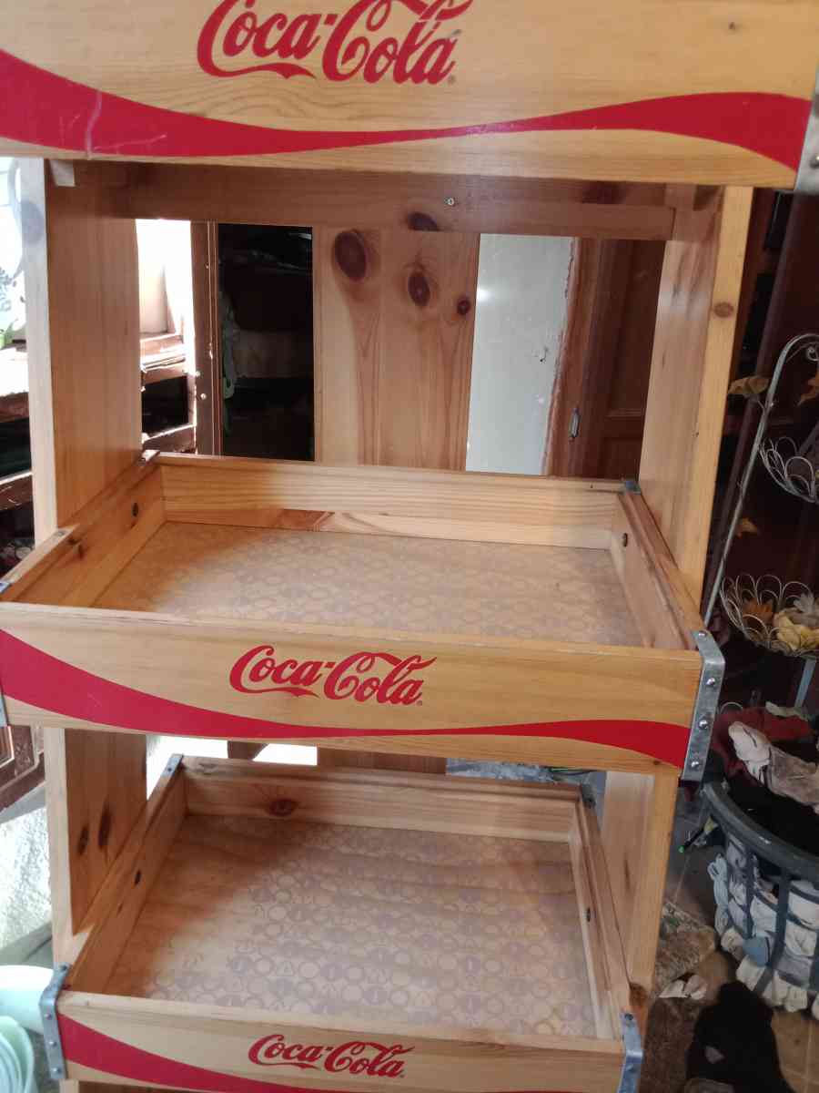 coke cola four tier Wooden shelf - Huntington, Texas - FleaMarketBay