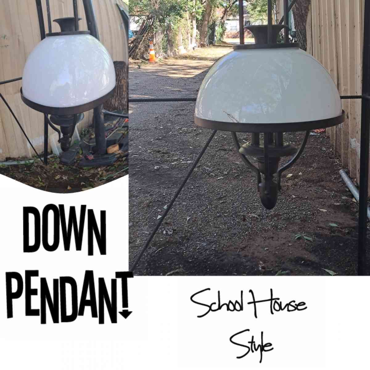 light fixture down pendant old school house style - Fort Worth, Texas