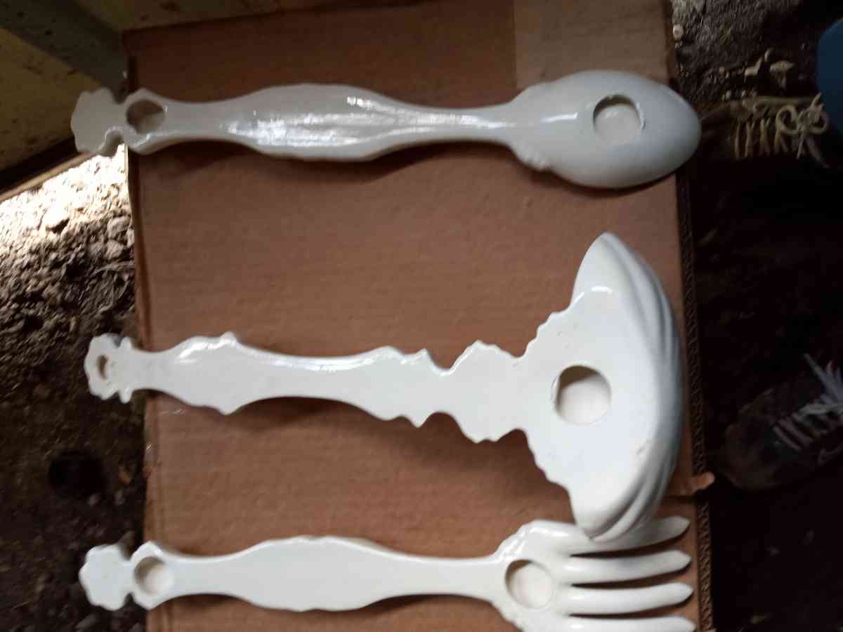 antique pottery fork spoon and soap dish - Pelzer, South Carolina - FleaMarketBay