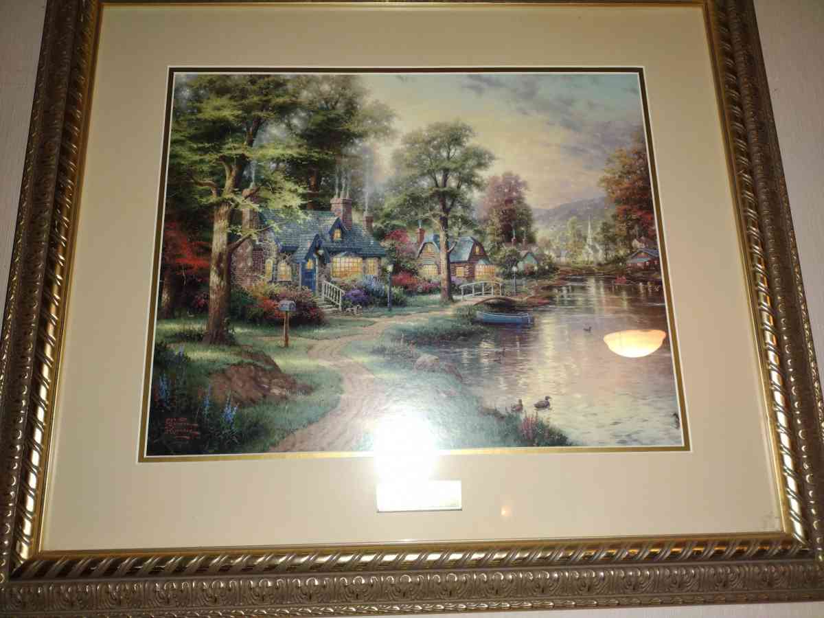 Thomas kincade limited edition painting - Albany, New York - FleaMarketBay