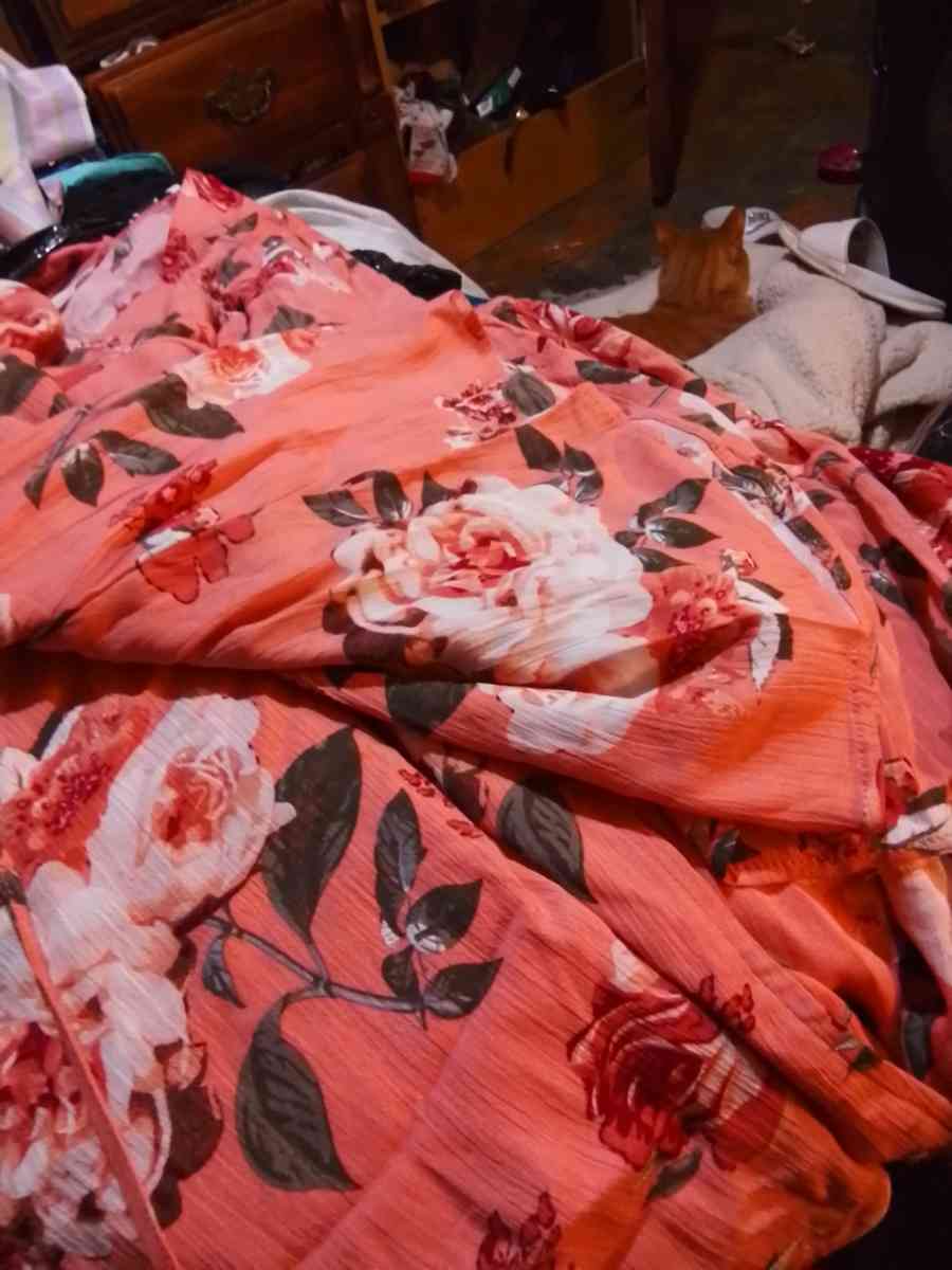 woman flower dress with bell bottom sleeve - Louisville, Kentucky - FleaMarketBay