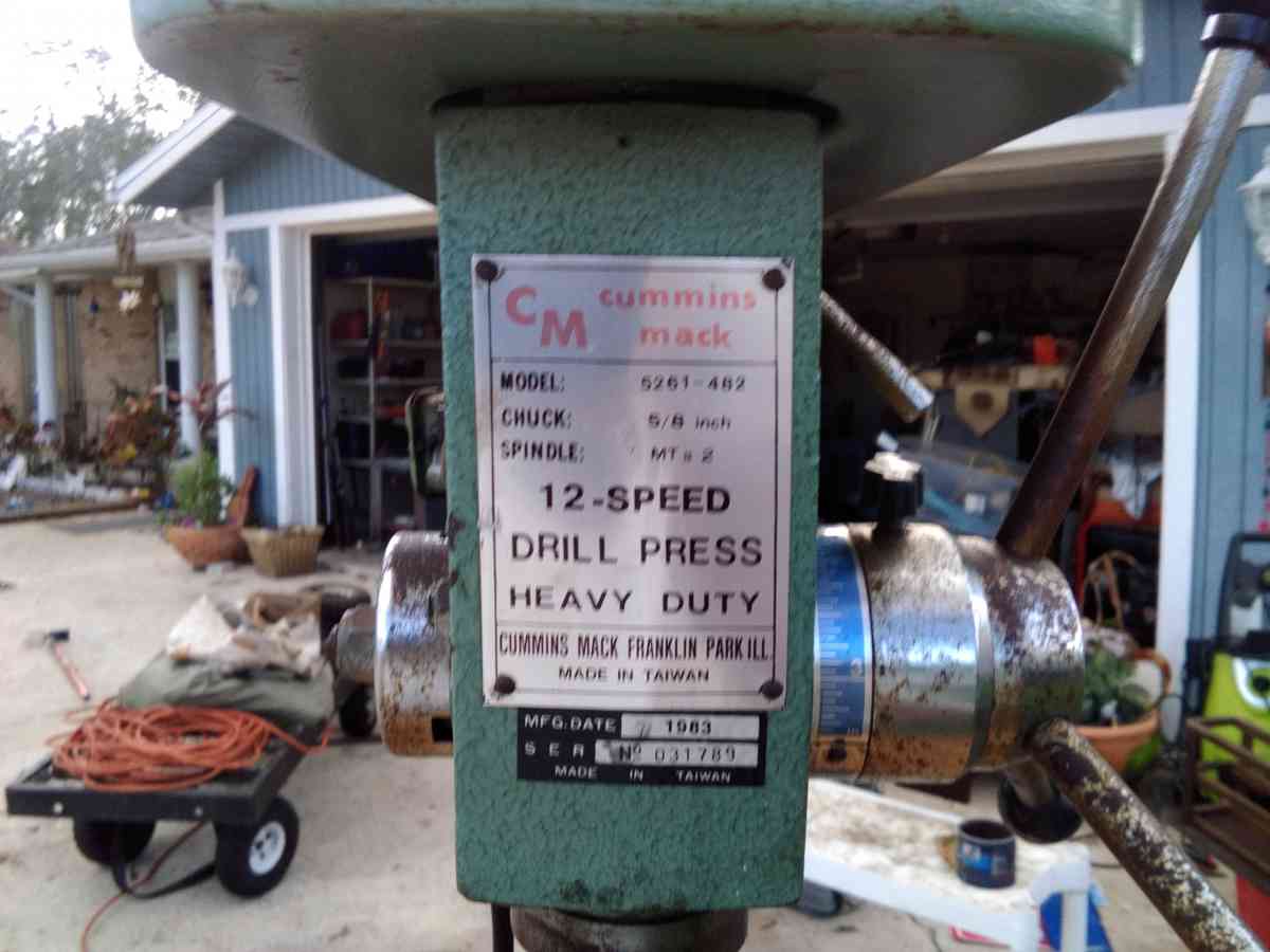 I Im Mac Cummins drill press 12 speed 1983 very good conditi - Alicia, Arkansas - FleaMarketBay