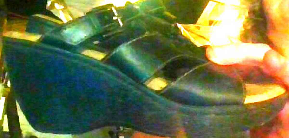 Black open toe Sandle Wedge Shoes size 7