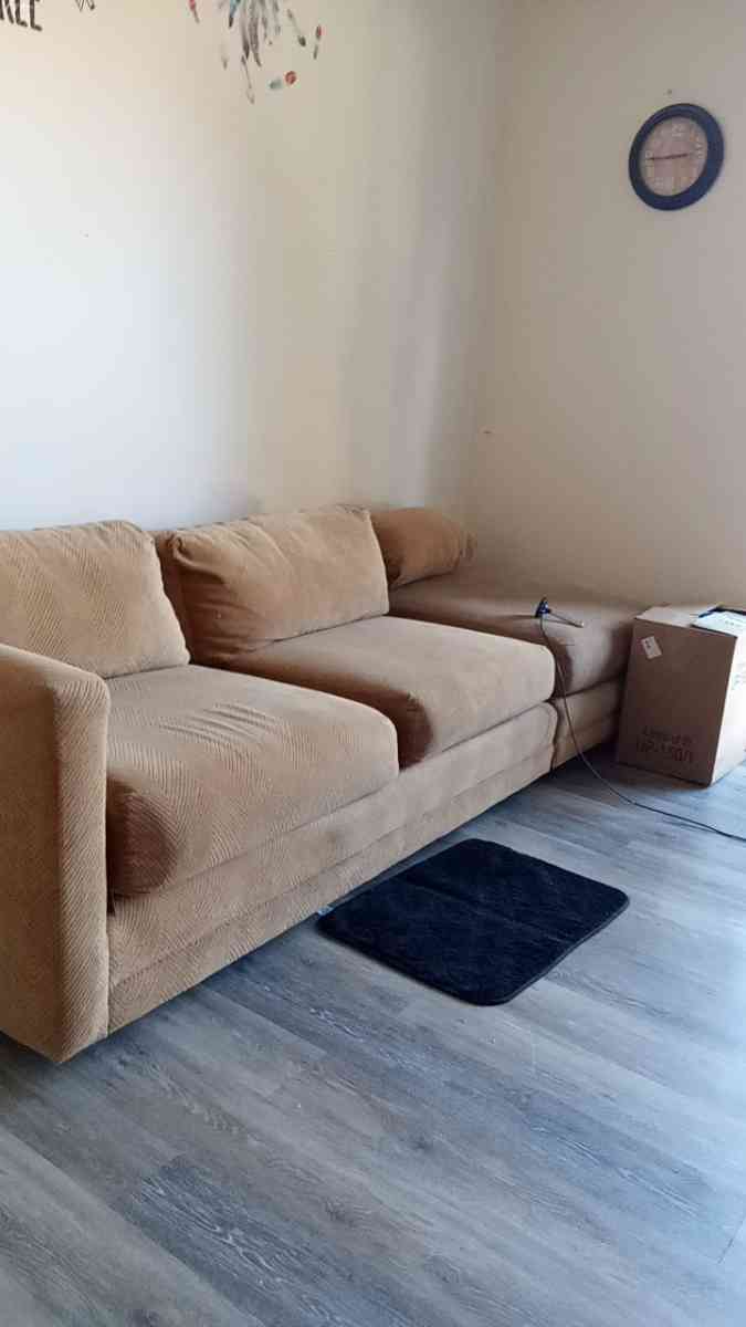 sofa and ottoman also buffet cabinet good condition as well - Dekalb, Illinois - FleaMarketBay