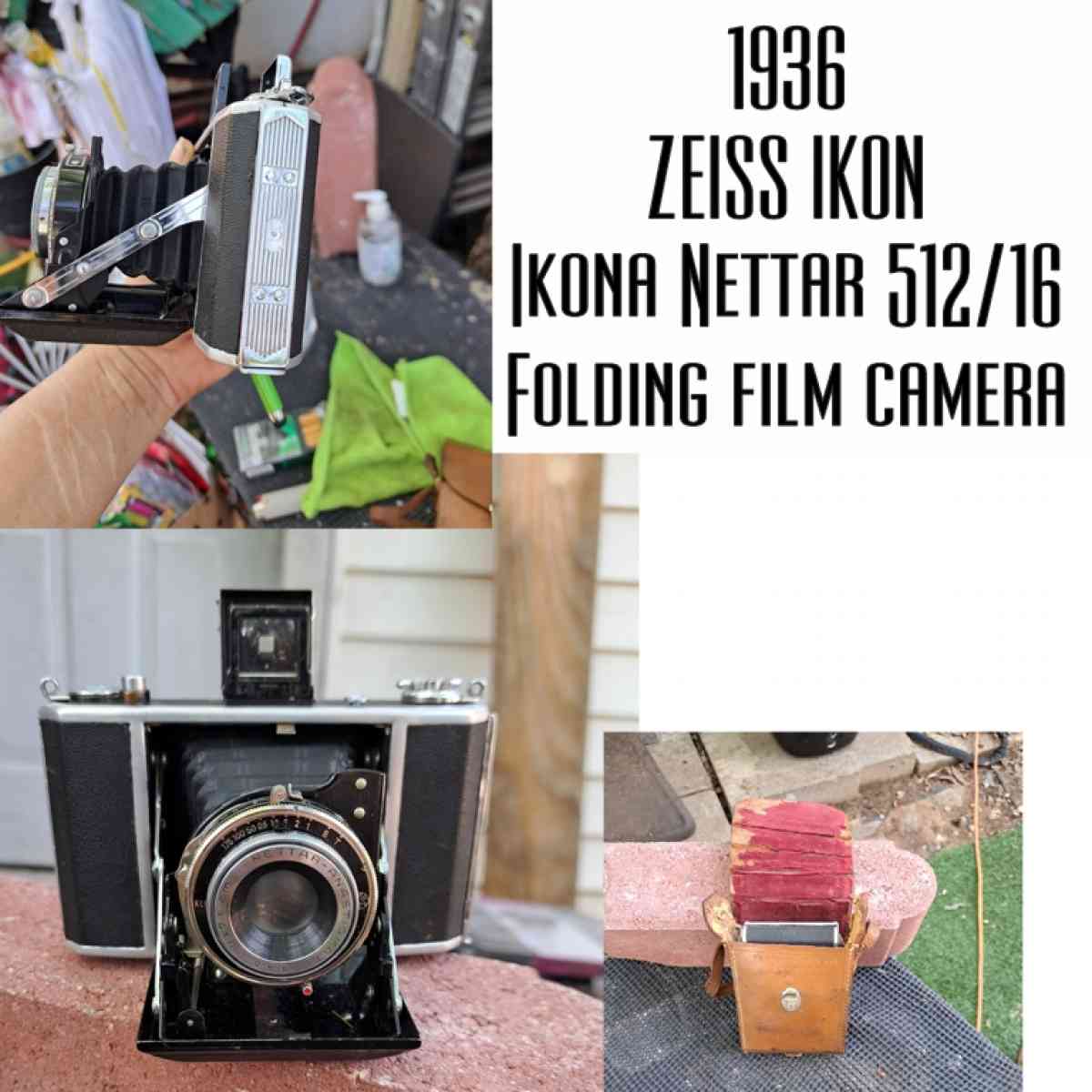 1936 ziess ikon ikona nettar folding roll film camera - Fort Worth, Texas
