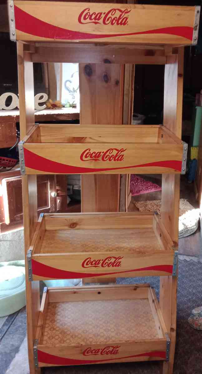 coke cola four tier Wooden shelf - Huntington, Texas