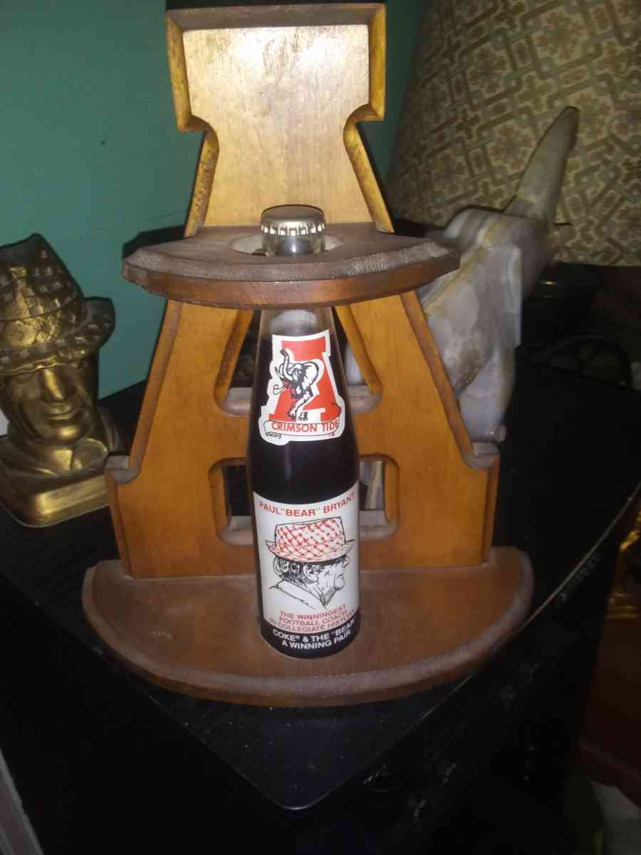 Alabama A holding vintage coke with Paul bear Bryant on it - Warrior, Alabama