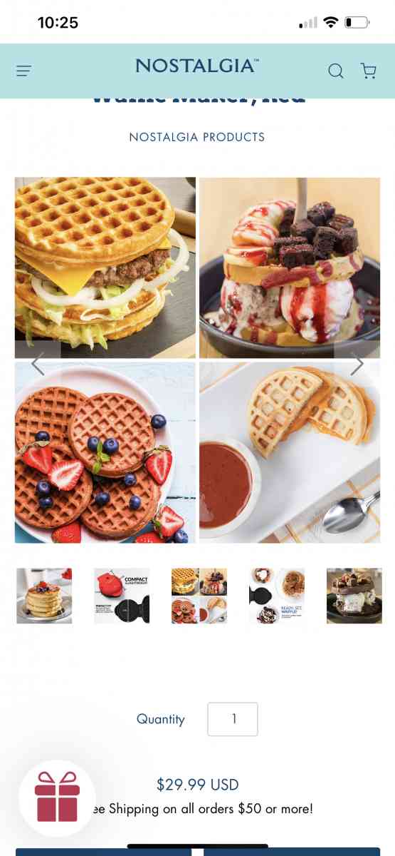 MyMini Personal Electric Waffle Maker Red - Antioch, Tennessee - FleaMarketBay