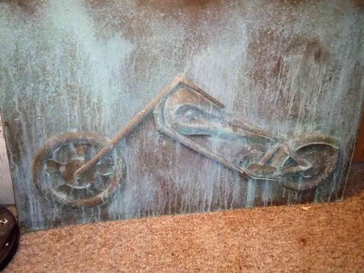 framed copper hand made chopper every delacte piece - Dekalb, Illinois