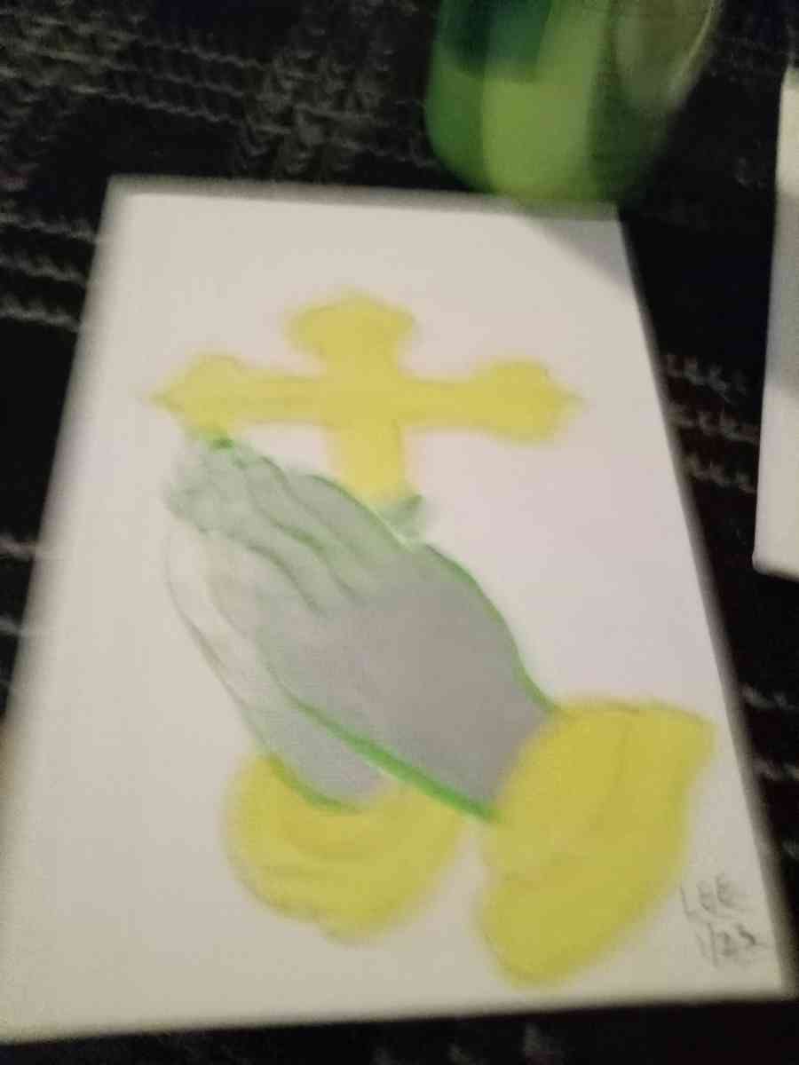 praying hands on a cross 5