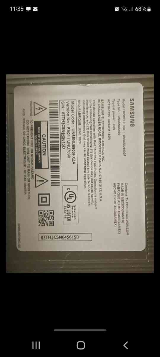 65 Samsung Smart TV 4K UHD - Charlotte, North Carolina - FleaMarketBay