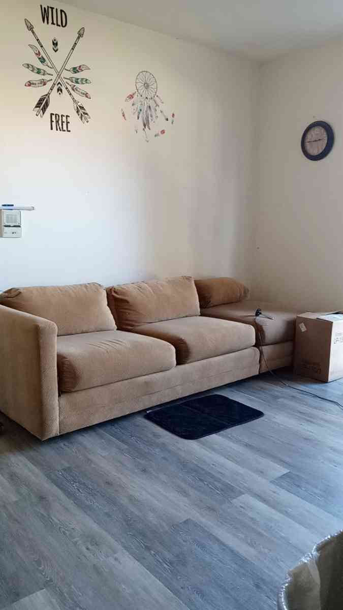 sofa and ottoman also buffet cabinet good condition as well - Dekalb, Illinois - FleaMarketBay