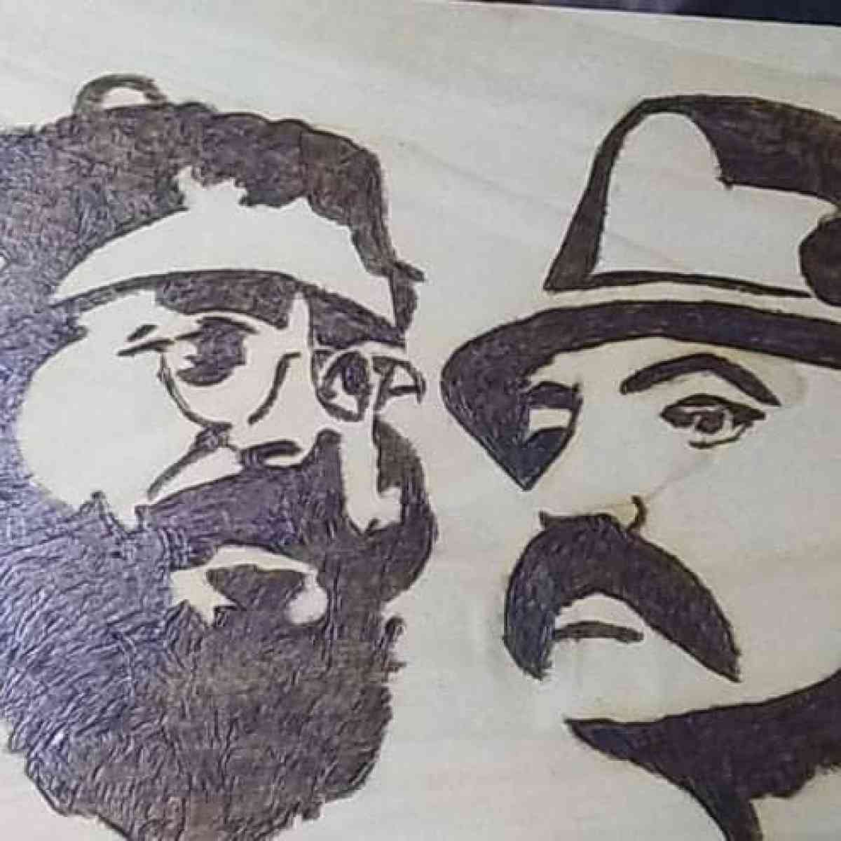 wood burning of cheech and chong - Blooming Glen, Pennsylvania
