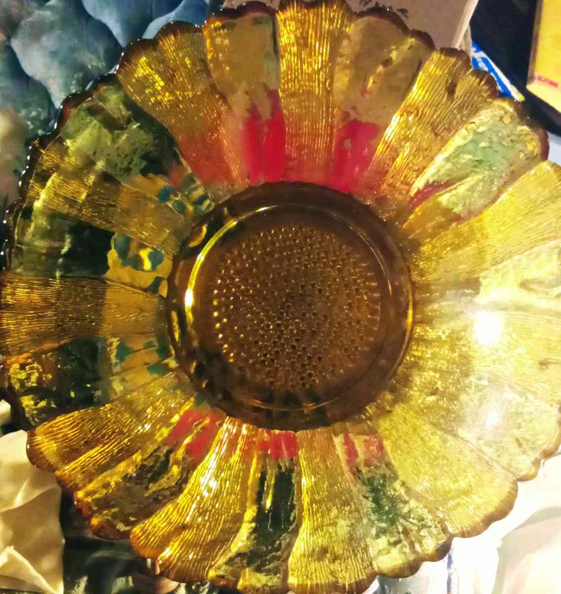 colored glass bowl - Alliance, Ohio