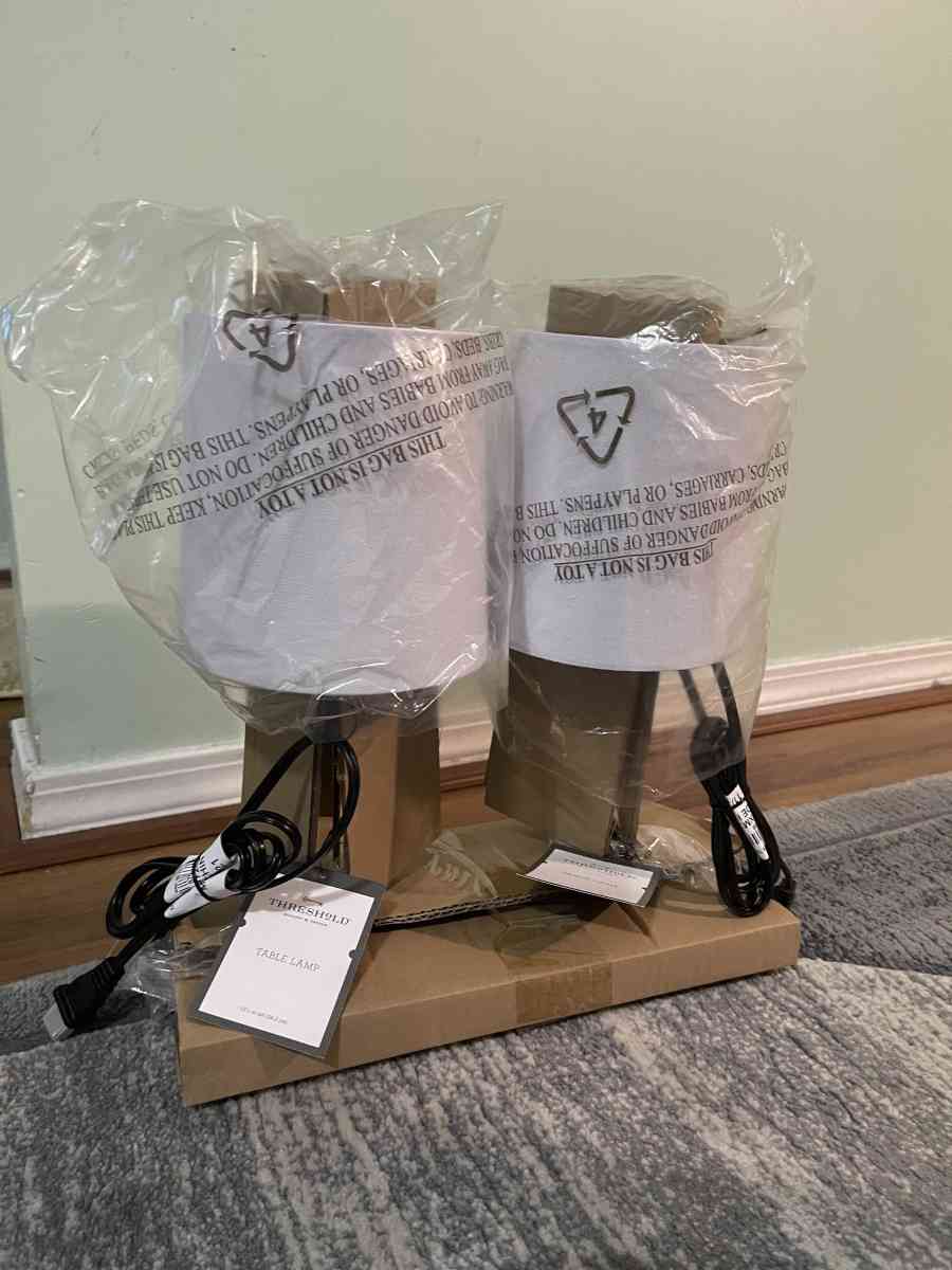 Two Gold Metal Stick Mini Table Lamp  Threshold - Antioch, Tennessee