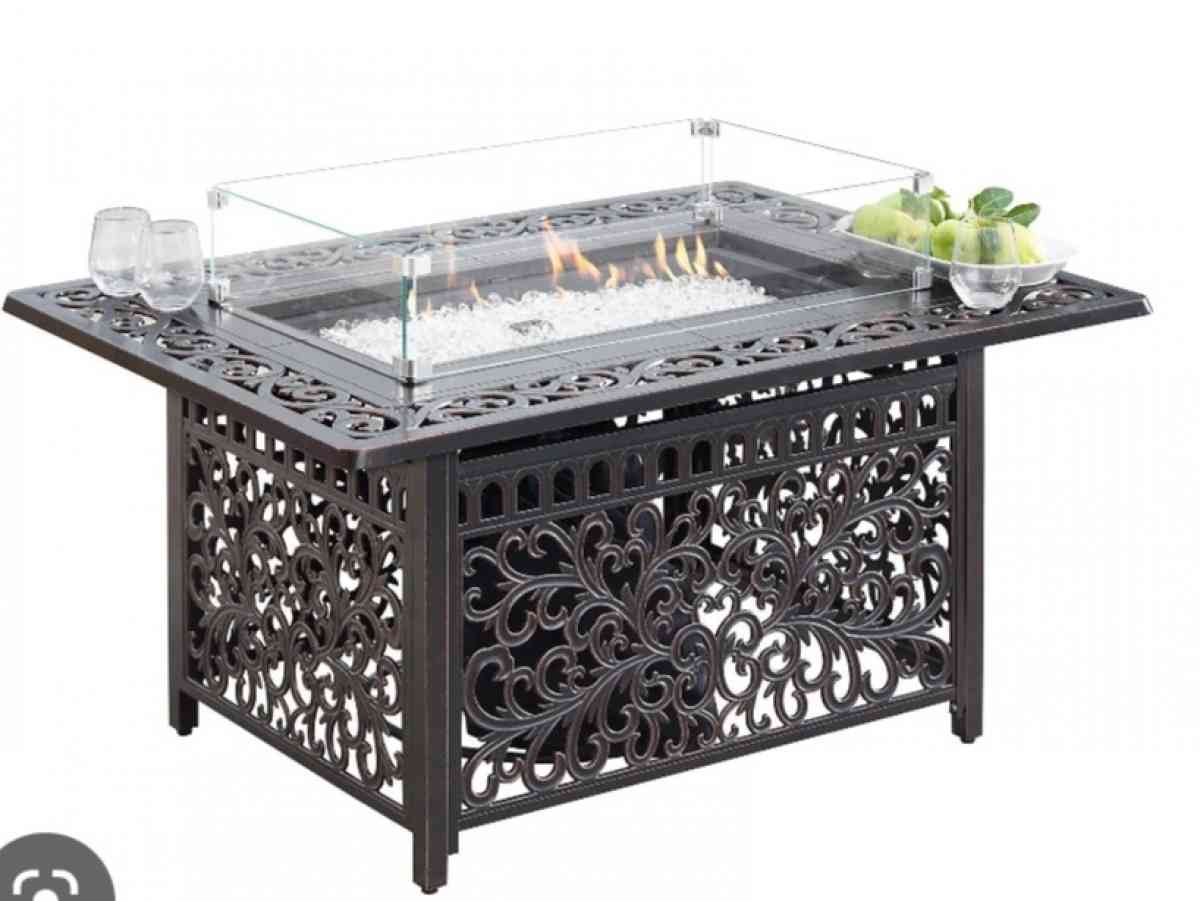 brushed antique copper ornate fire table - Dallas, Texas - FleaMarketBay