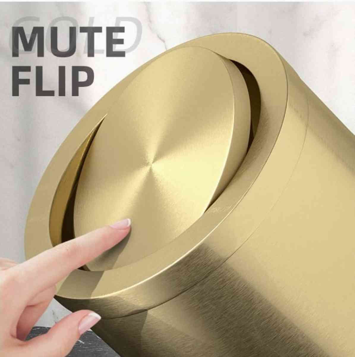 Stainless Steel Trash Can w Flipping Lid 24gallonGarbage can - Victorville, California