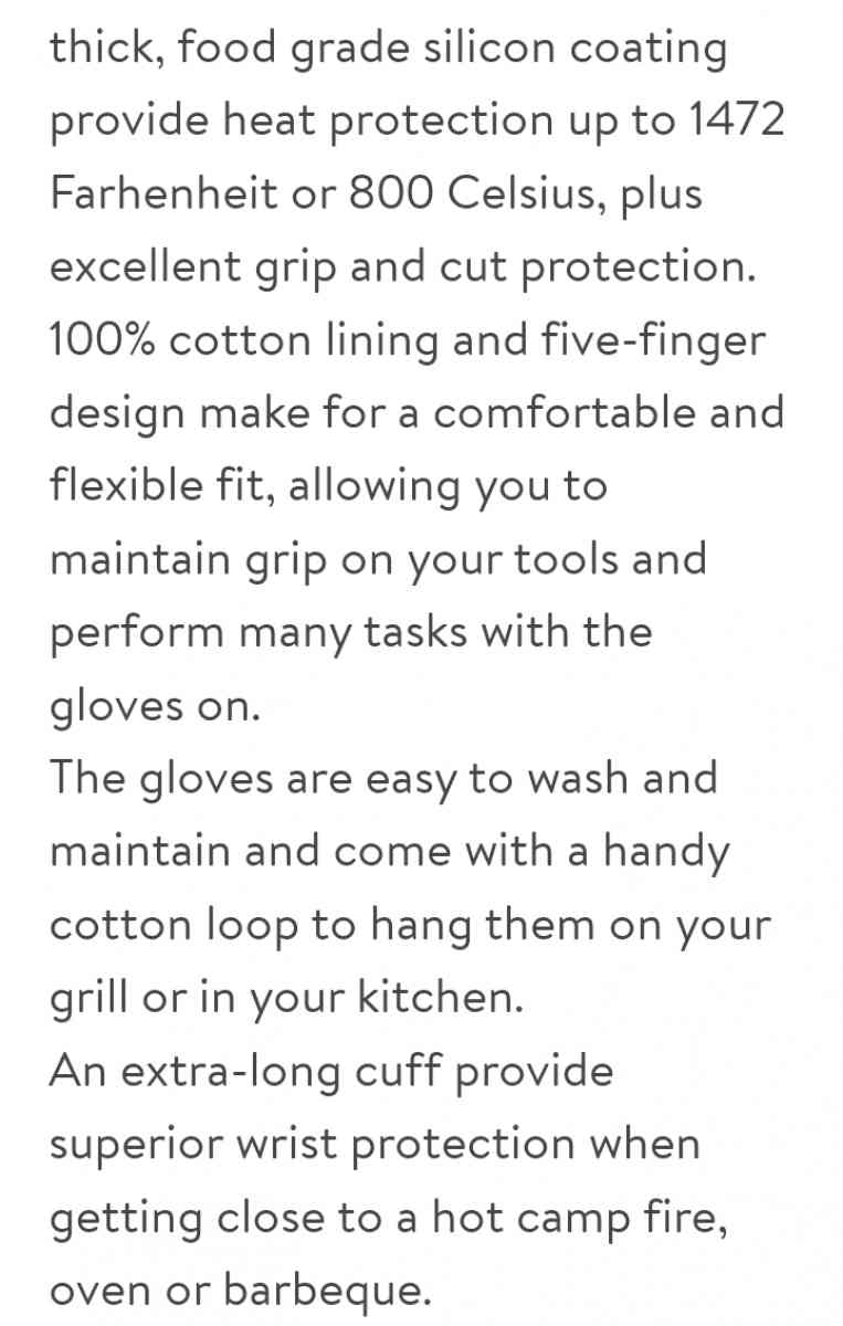 New Extreme Heat Resistant BBQ Gloves - Pasadena, Texas - FleaMarketBay