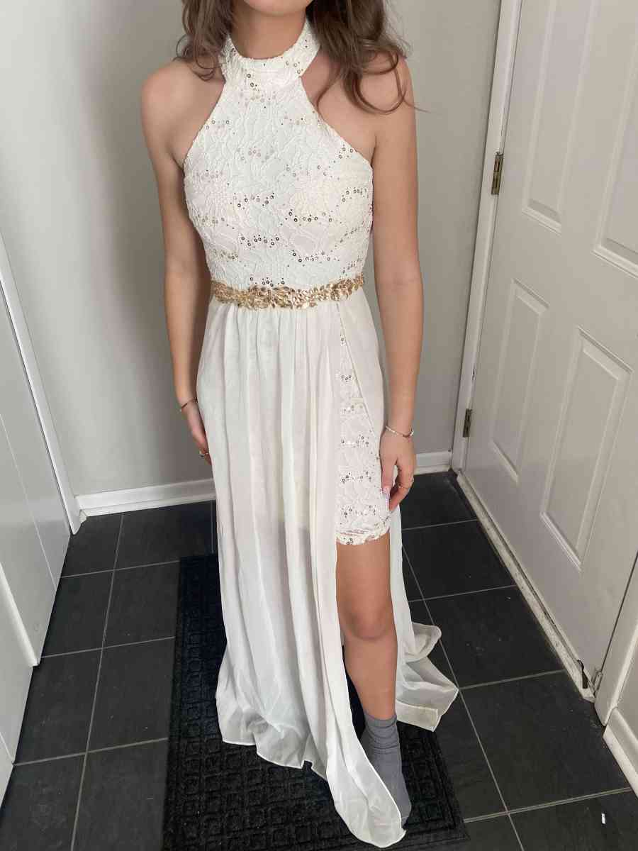 ivory and gold dress - Novi, Michigan - FleaMarketBay