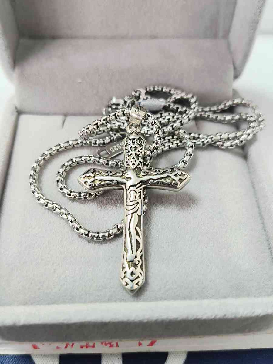 Sterling Silver Cross Necklace - Alicia, Arkansas - FleaMarketBay