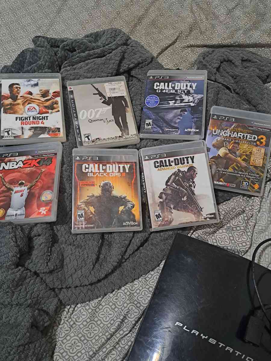 Im selling this ps3 with 7 games  without controllers - Millsboro, Delaware - FleaMarketBay