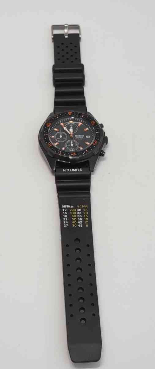 Casio Mens AMW370B1A1 Black Analog MultiFunction Chronograph - Lorain, Ohio - FleaMarketBay
