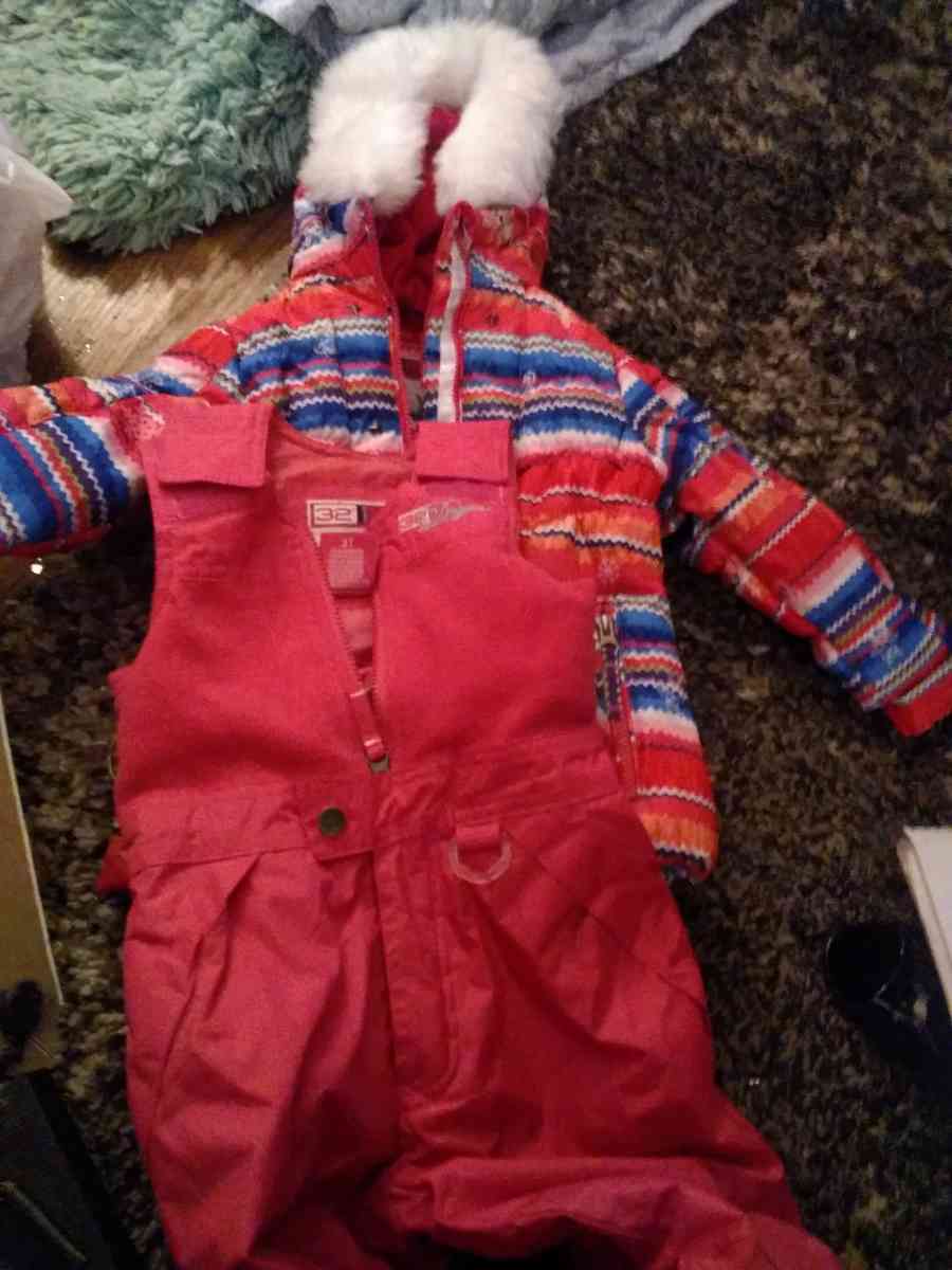 girls snow suits pink Platinum size 2T and 32 - Virginia Beach, Virginia - FleaMarketBay