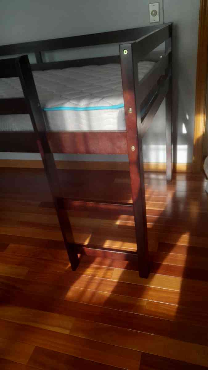 wooden children bed with slide no mattress - Wilbraham, Massachusetts - FleaMarketBay