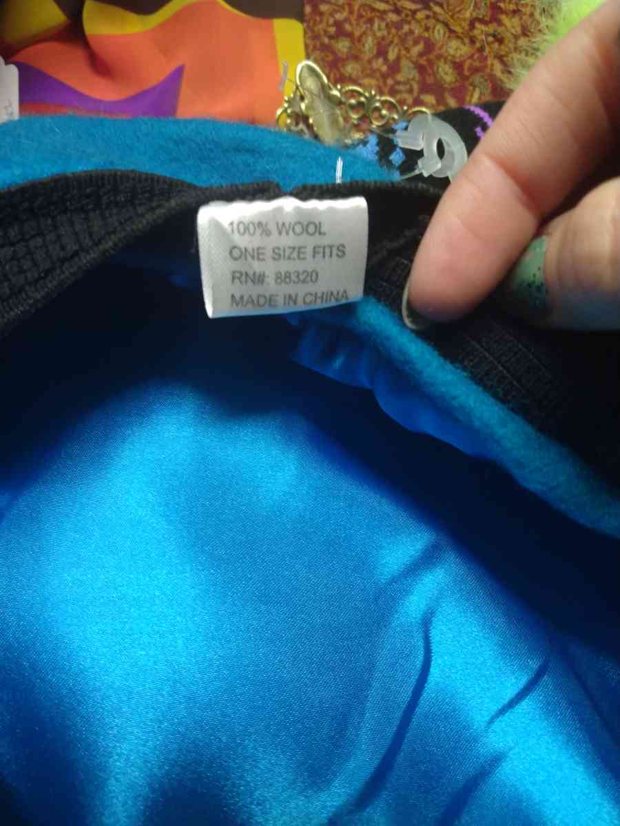 VINTAGE BLUE WOOL HAT - Belen, New Mexico - FleaMarketBay