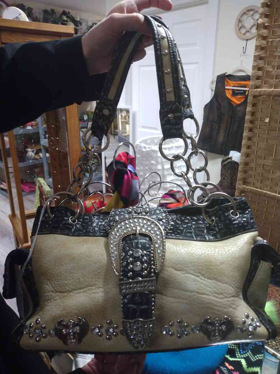 RUSTIC COUTURE PURSE WITH JEWELS - Belen, New Mexico