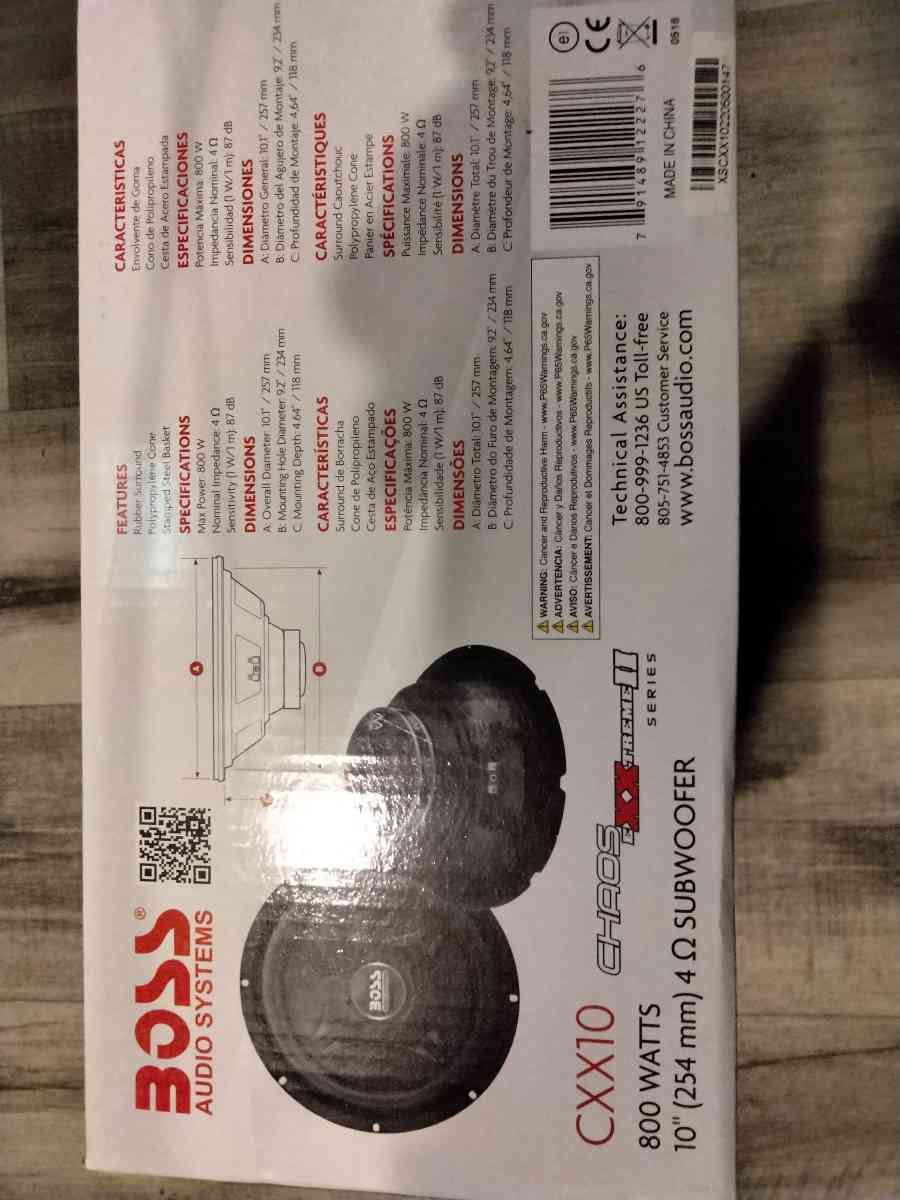BOSS 10 INCH SUBWOOFER - Commerce, Georgia - FleaMarketBay