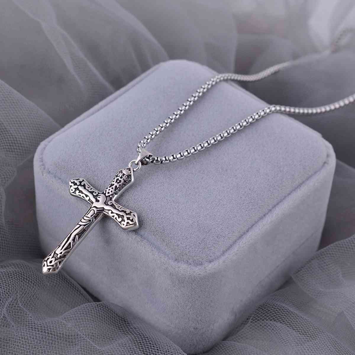 Sterling Silver Cross Necklace - Alicia, Arkansas - FleaMarketBay